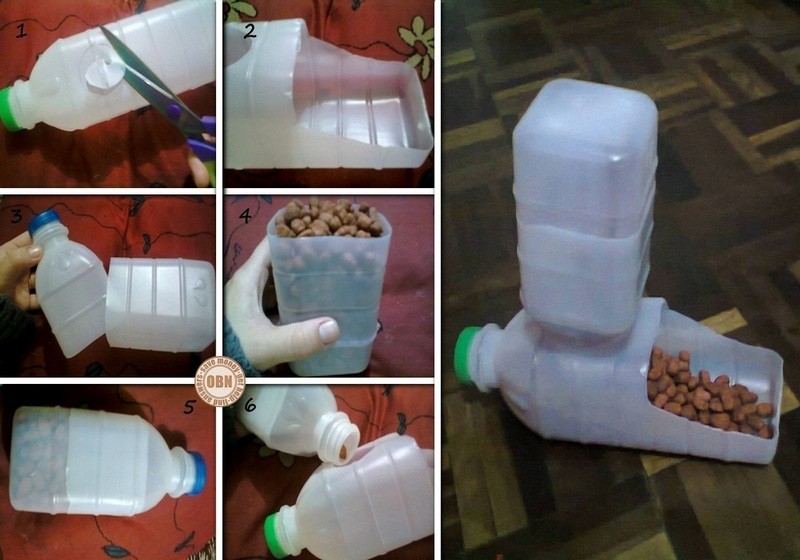 DIY Plastic Bottle Pet Feeder