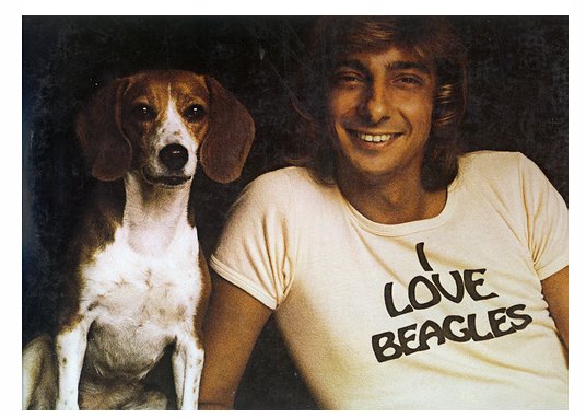 Barry Manilow with beagle