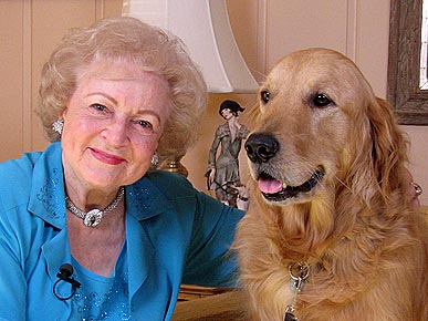 Betty White with dog