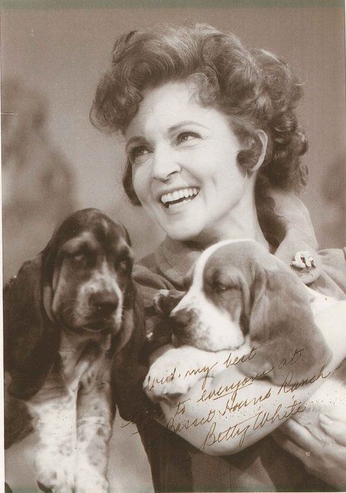 Betty White with dogs