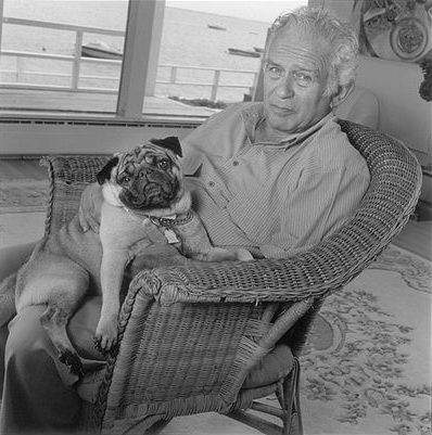 Norman Mailer and his pug