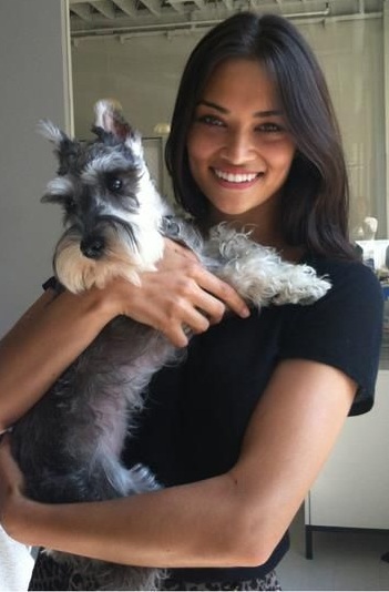 Shanina Shaik dog