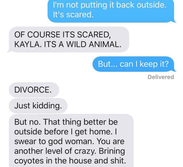 ...and Kayla and Justin's text exchange went viral overnight.