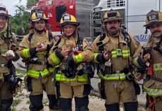 Crews Run Into Burning Home To Find Bunny, Mama Dog & Litter Of Pups In Peril