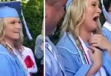 Grad Walks The Stage & ‘Freaked-Out’ When She Saw “Tiny Grad” In Her Boyfriend’s Arms