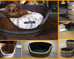 Here’s An Awesome DIY Project: Wine Barrel Dog Bed