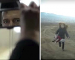 Dad Abandons Girl On Dirt Road, Then Looks In The Rearview Mirror And Sees Her Transform