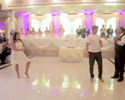 Dad interrupts bride and groom’s first dance, joins in for a spectacular performance