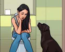 10 reasons why dogs follow you to the bathroom