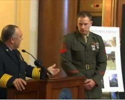 Marine Was Being Honored At A Ceremony – But Then He Looks Down And Gets The Surprise Of His Life