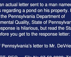 Read This Guy’s Hilarious Response To The State Environmental Agency