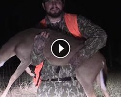 Scared Deer Goes Limp In Hunter’s Arms When It Realizes He’s Not There To Kill Him