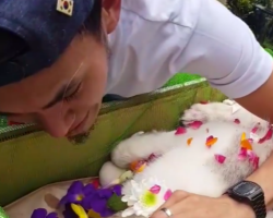 Man is caught on film during his final ‘Goodbye’ to his best friend and companion