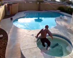 Man Rescues Puppy From Drowning In Backyard Pool