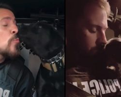 After Helping Him At Work Every Day, K9 Kisses Dad At The End Of Each Shift