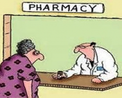 A Woman and a Pharmacist