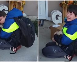 Boy with autism is overjoyed after being surprised with his very own puppy