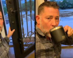 Man Opens The Door, Calls Out For ‘Buddy’ And Waits