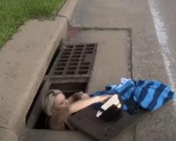 Woman Spends 4 Days Crawling Through Storm Drains To Rescue Puppies