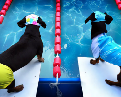 3 Adorable Dachshunds Compete In The First Ever Wienerlympics