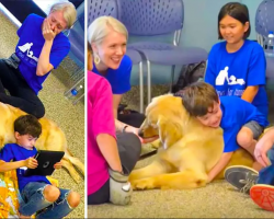 Mom Breaks Down In Tears When Son with Autism Meets Service Dog