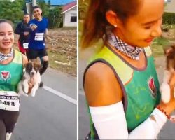 Marathon Runner Rescues Adorable Lost Puppy and Carries for 18 Miles