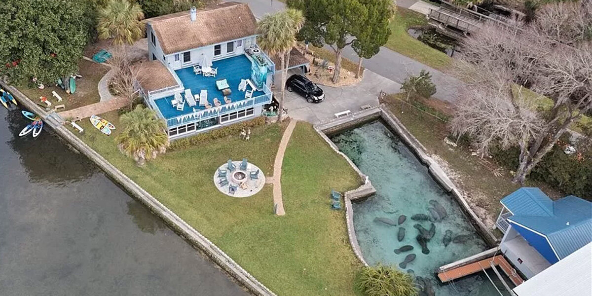 This Dream Home for Sale Comes With Dozens of Friendly Manatees in the Backyard