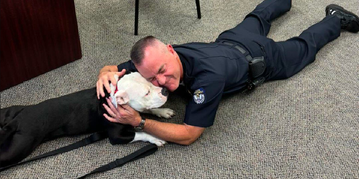 Shelter Pup’s “One-Day Visit” To Police Department Turns Into a Forever Job