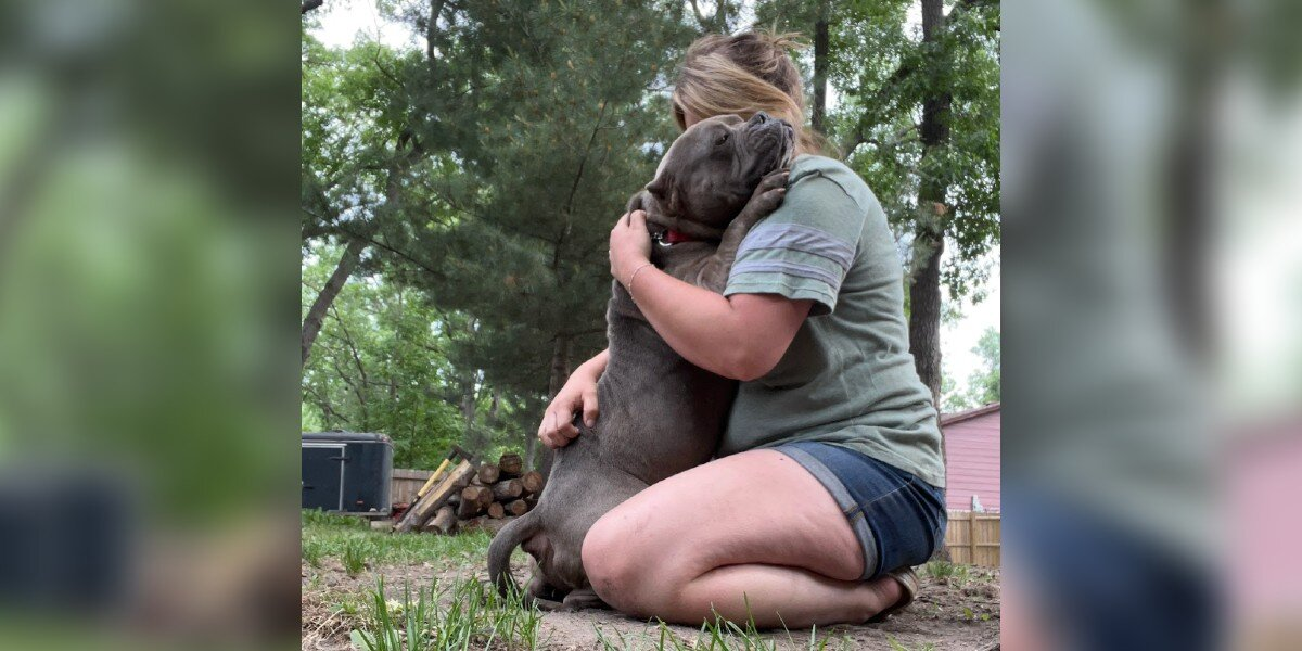 Shelter Dog Can’t Stop Hugging The Woman Who Gave Him A Second Chance