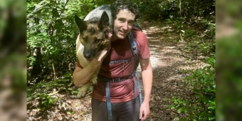 Hikers Spot a Mysterious Shape in the Woods — Then Realize a Dog Is Lying There, Unable to Move