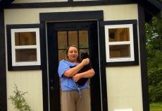 Cat Mom Builds a Custom Cabin for Her 7 Rescue Cats